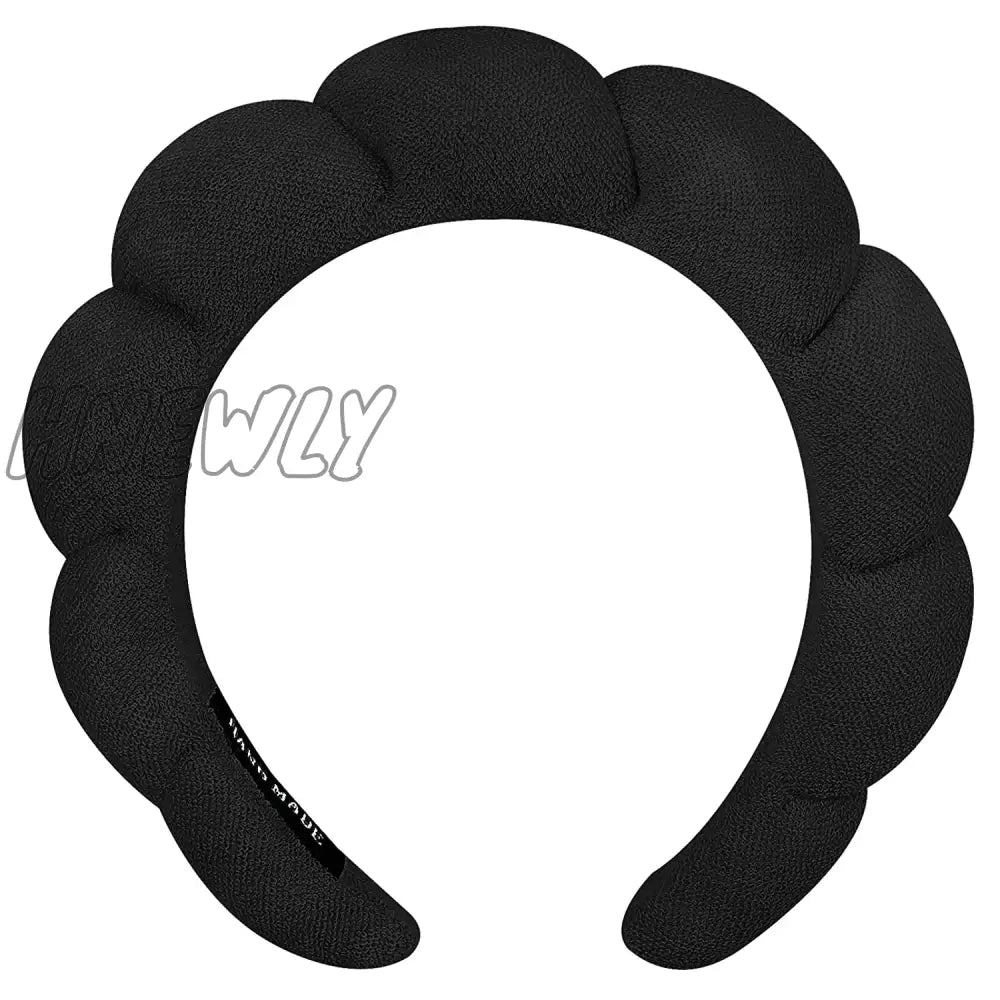 Hnewly Sponge Headbands For Women Girls Puffy Hair Band Makeup Bubble Terry Cloth Co Spa Retro