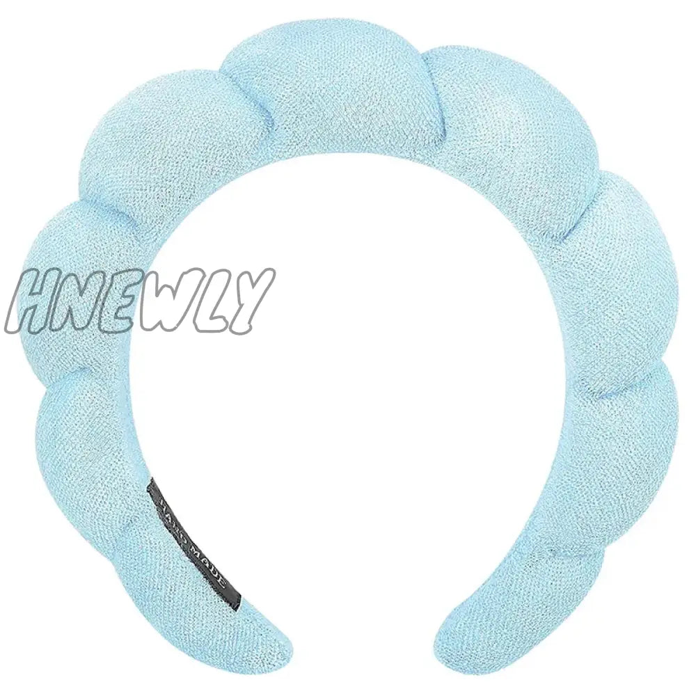 Hnewly Sponge Headbands For Women Girls Puffy Hair Band Makeup Bubble Terry Cloth Co Spa Retro