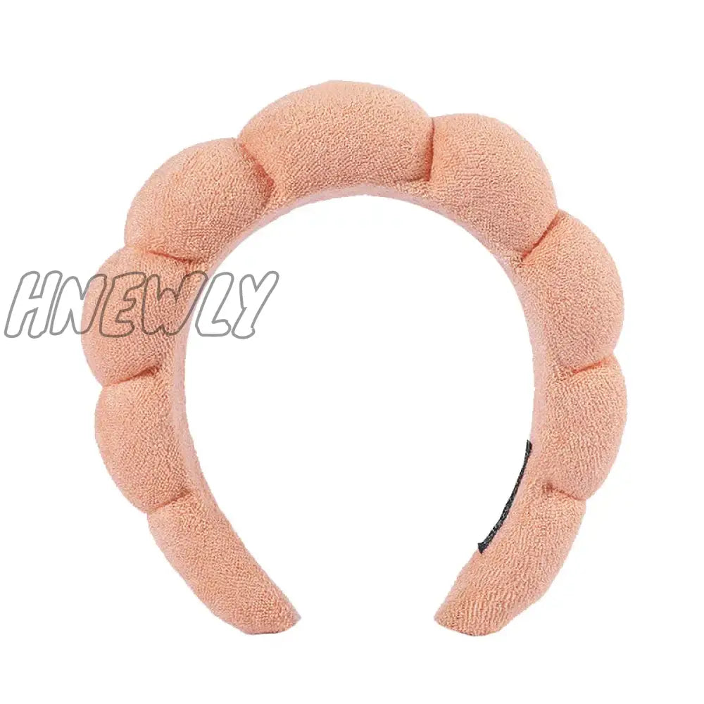 Hnewly Sponge Headbands For Women Girls Puffy Hair Band Makeup Bubble Terry Cloth Co Spa Retro