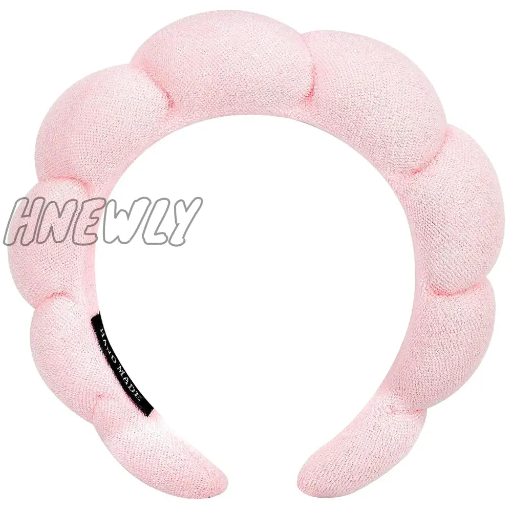 Hnewly Sponge Headbands For Women Girls Puffy Hair Band Makeup Bubble Terry Cloth Co Spa Retro