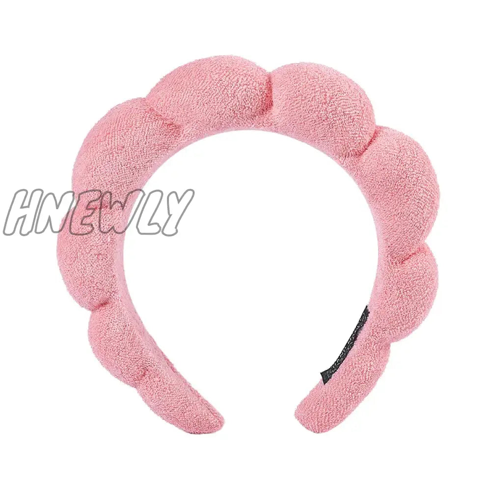 Hnewly Sponge Headbands For Women Girls Puffy Hair Band Makeup Bubble Terry Cloth Co Spa Retro