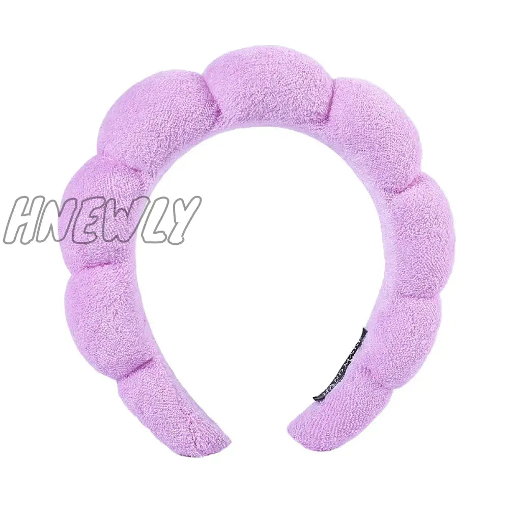 Hnewly Sponge Headbands For Women Girls Puffy Hair Band Makeup Bubble Terry Cloth Co Spa Retro