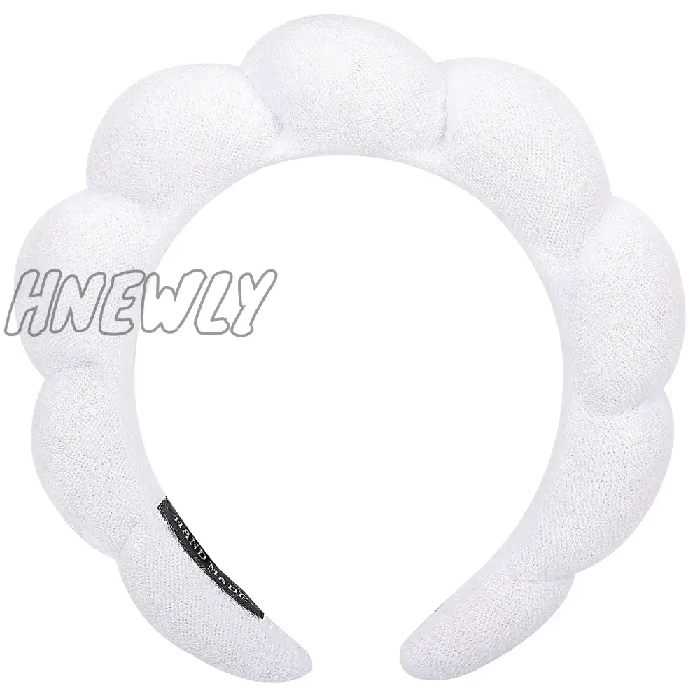 Hnewly Sponge Headbands For Women Girls Puffy Hair Band Makeup Bubble Terry Cloth Co Spa Retro