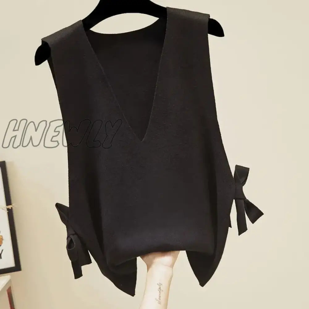 Hnewly Spring Autumn New Women’s Sweater Vest Korean Version Loose Top Knitted