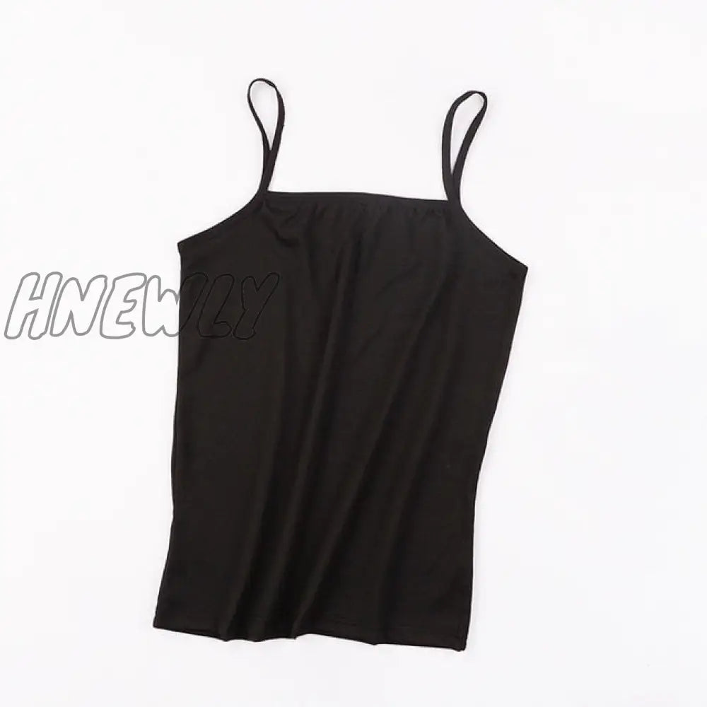 Hnewly Summer Bra Ice Silk Crop Tops Sports Spaghetti Strap Vest Top Women Sexy Built In Off