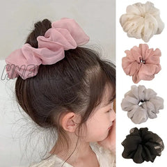 Hnewly Summer Organza Scrunchies Oversized Korea Large Hair Scrunchie Women Elastic Bands Headwear