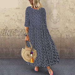 Hnewly Summer Women Long Tunic Dress Ladies Casual Loose Dresses Vestidos Beach Party Sundress