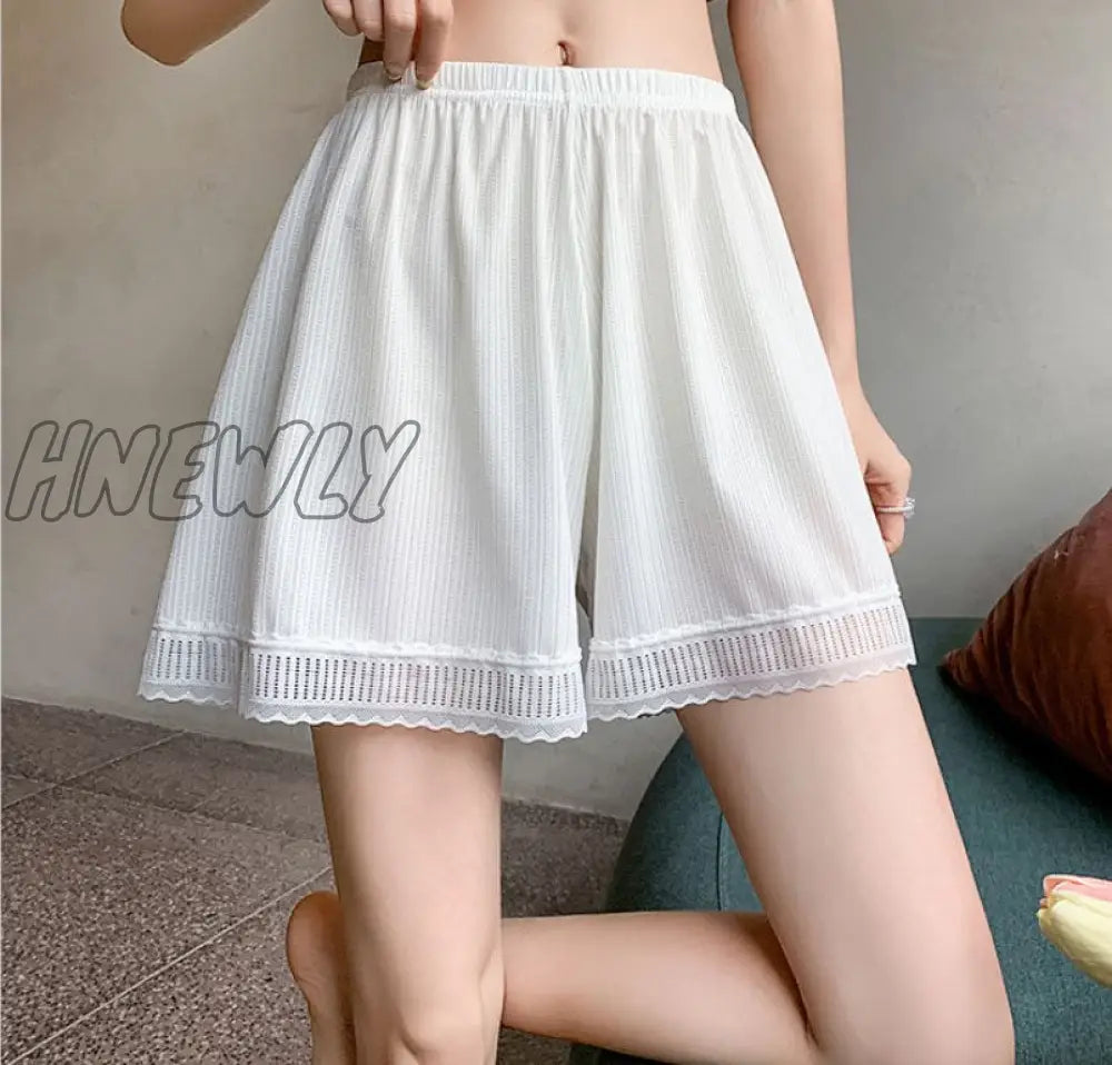 Hnewly Summer Women Panties Lace Seamless Safety Short Pants Soft Comfortable Breathable Loose Thin