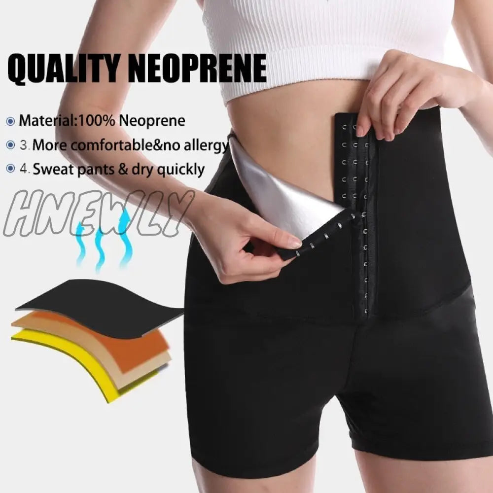 Hnewly Sweat Sauna Pants Body Shaper Weight Loss Slimming Waist Trainer Shapewear Tummy Hot Thermo