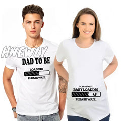 Hnewly Valentine’s Day Couple Outfit Dad To Be Baby Loading T - Shirt Summer Funny Maternity