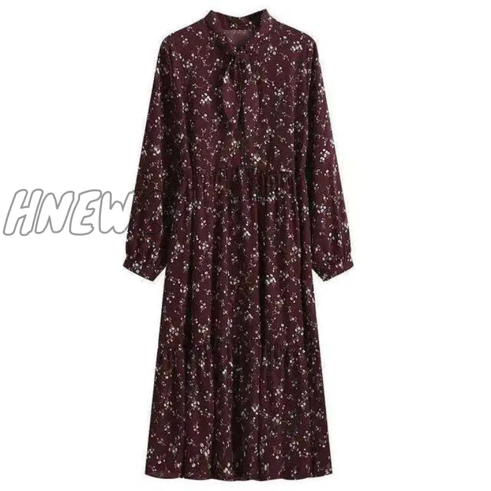 Hnewly Vintage Beige Tweed Dress Woman Single Breasted Elegant Party Mini Dresses Female Autumn