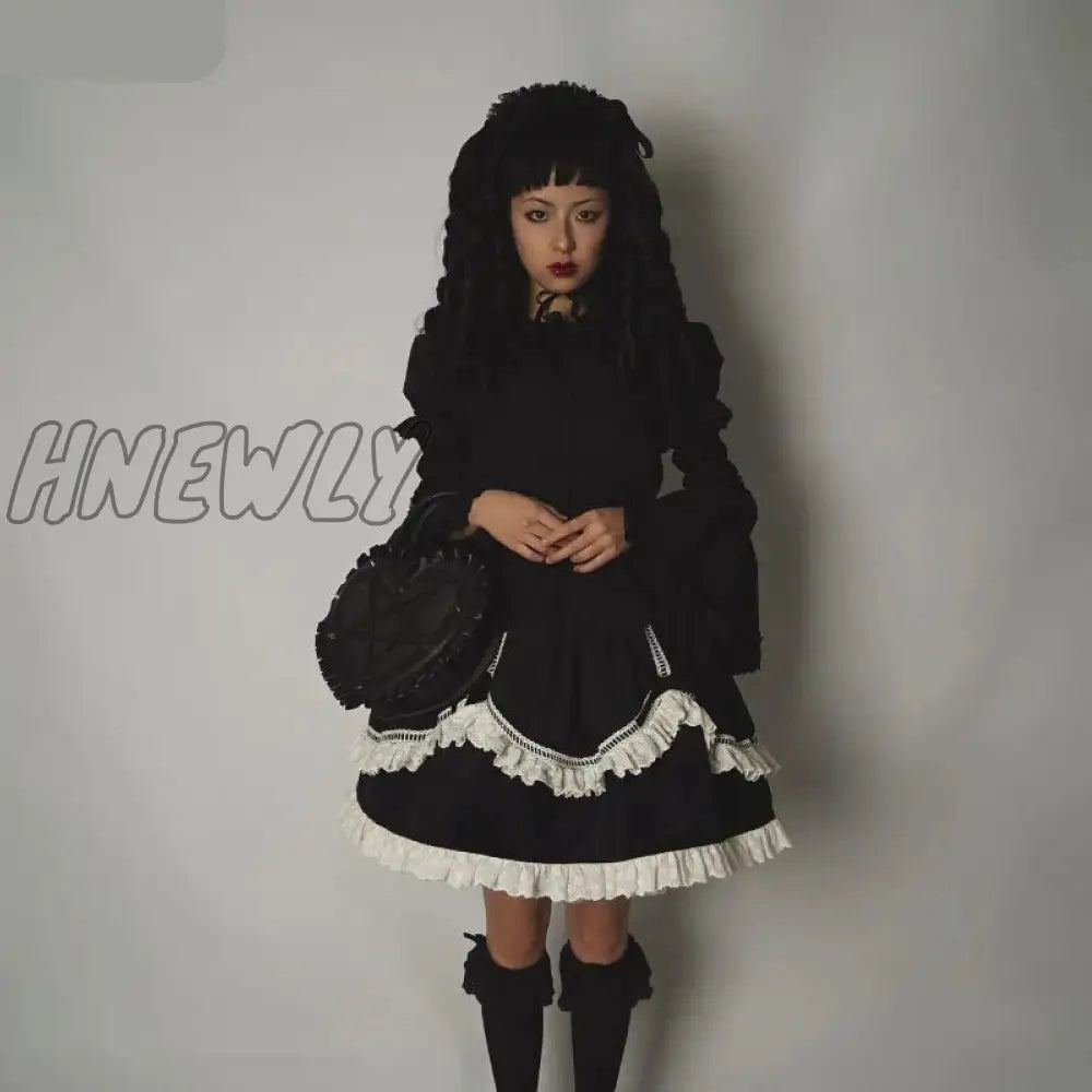 Hnewly Vintage Victorian Kawaii Lolita Shirts Women Gothic Lace Ruffles Rose Peter Pan Collar