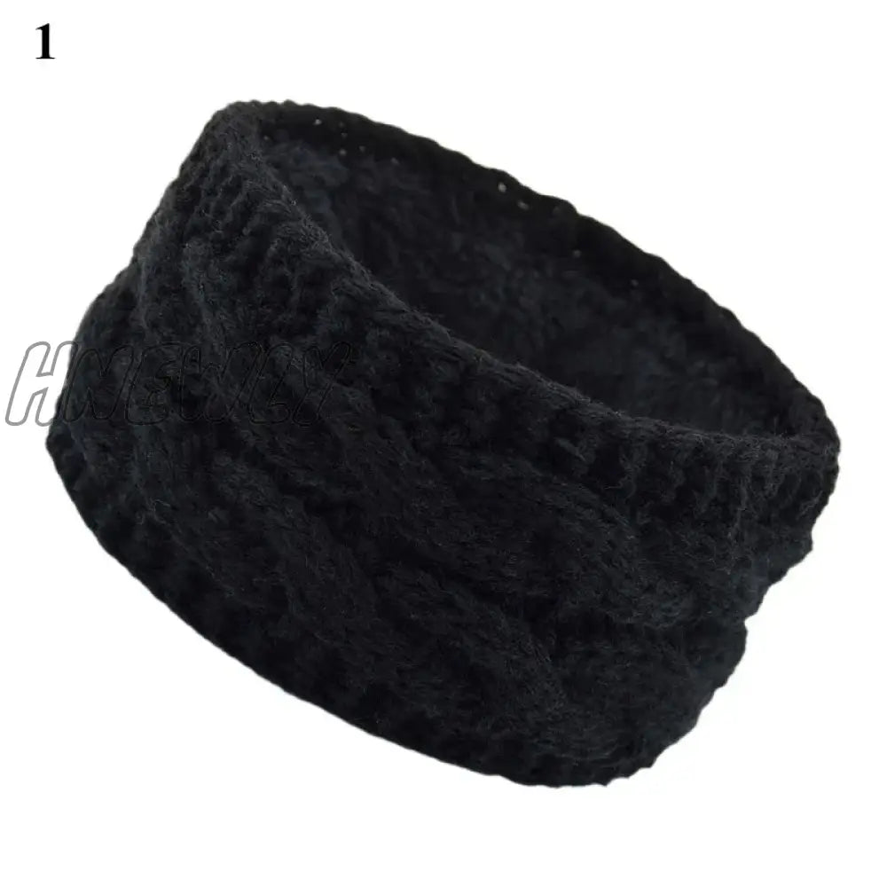 Hnewly Wide Knitting Woolen Headband Winter Warm Ear Women Thicken Turban Hair Accessories Girl