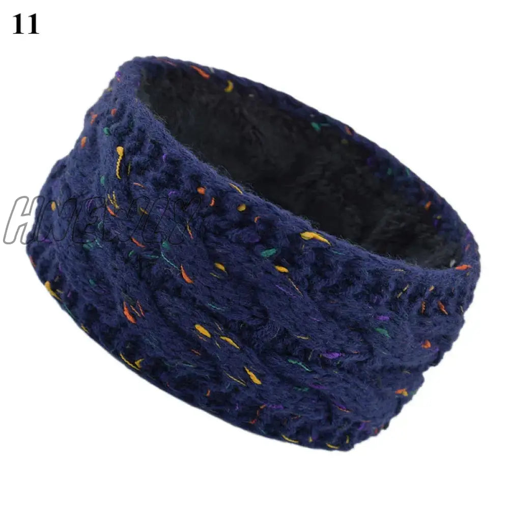 Hnewly Wide Knitting Woolen Headband Winter Warm Ear Women Thicken Turban Hair Accessories Girl