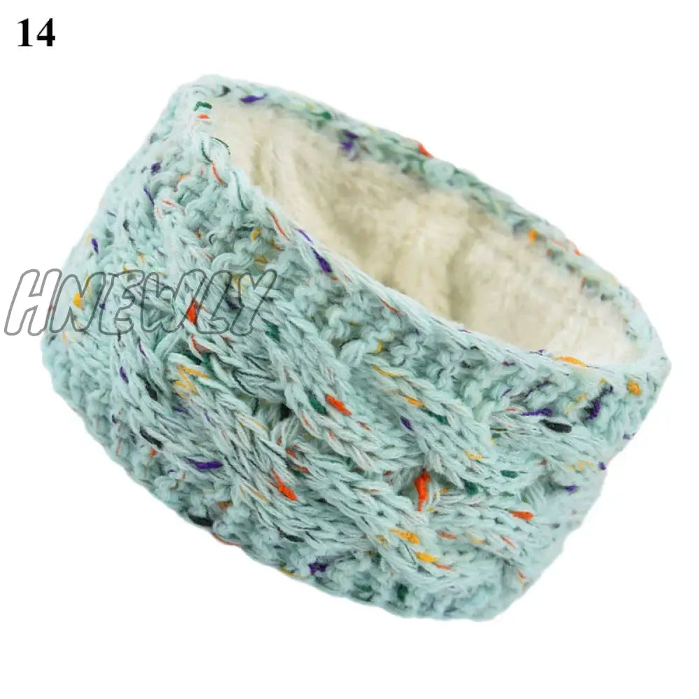 Hnewly Wide Knitting Woolen Headband Winter Warm Ear Women Thicken Turban Hair Accessories Girl