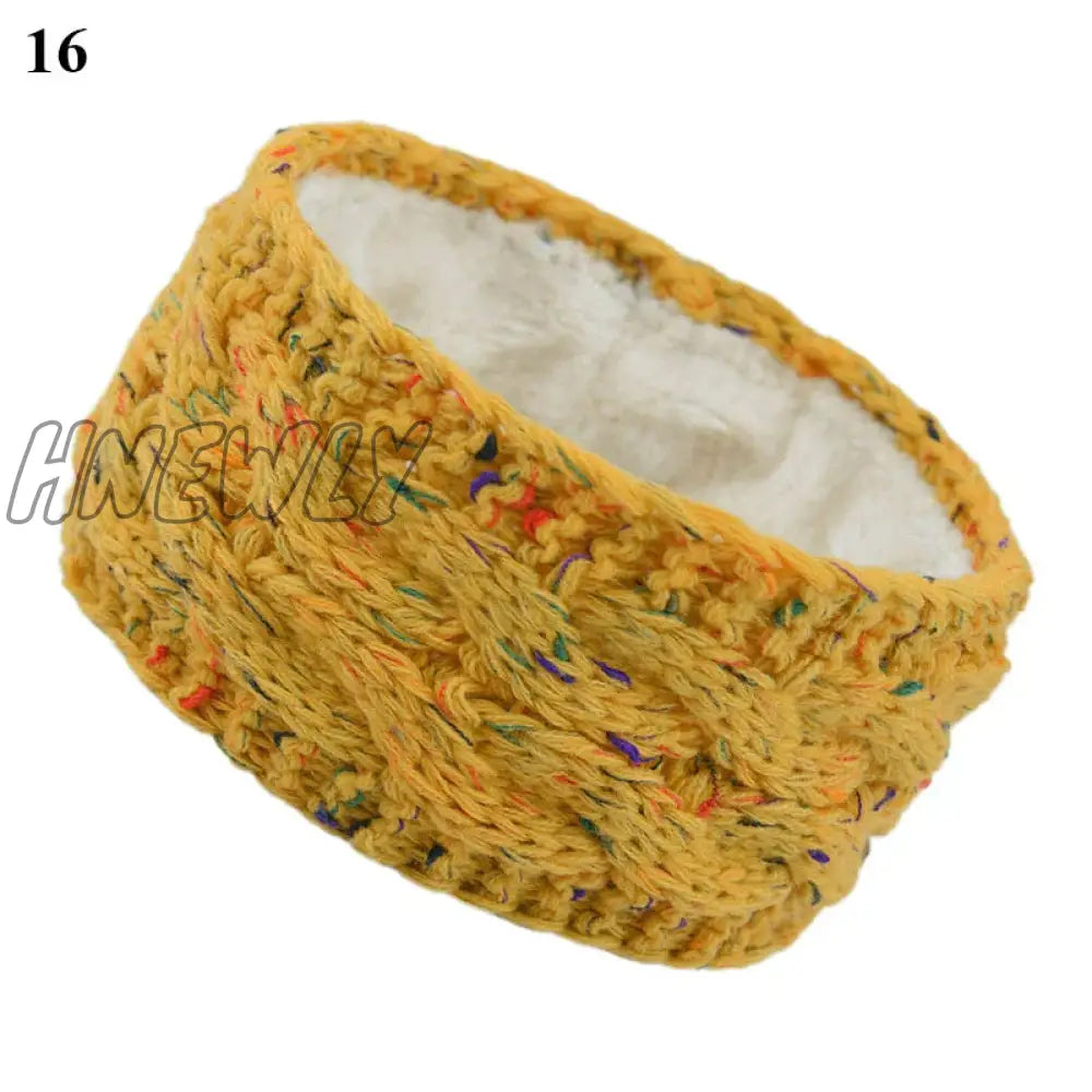 Hnewly Wide Knitting Woolen Headband Winter Warm Ear Women Thicken Turban Hair Accessories Girl