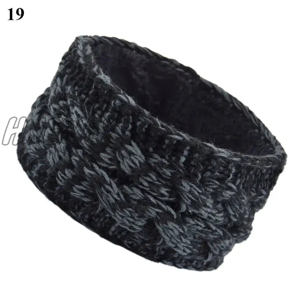 Hnewly Wide Knitting Woolen Headband Winter Warm Ear Women Thicken Turban Hair Accessories Girl