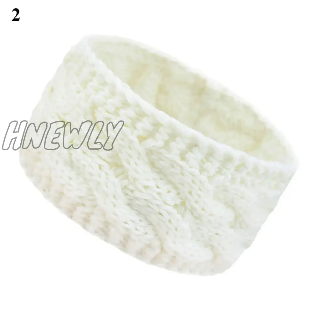 Hnewly Wide Knitting Woolen Headband Winter Warm Ear Women Thicken Turban Hair Accessories Girl