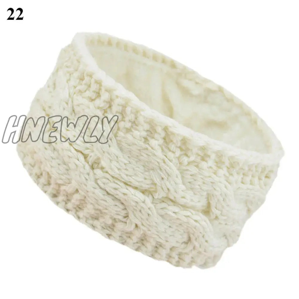 Hnewly Wide Knitting Woolen Headband Winter Warm Ear Women Thicken Turban Hair Accessories Girl