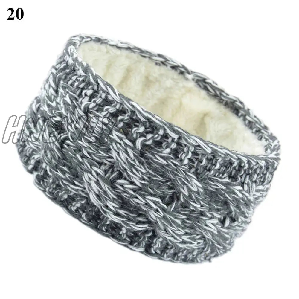 Hnewly Wide Knitting Woolen Headband Winter Warm Ear Women Thicken Turban Hair Accessories Girl