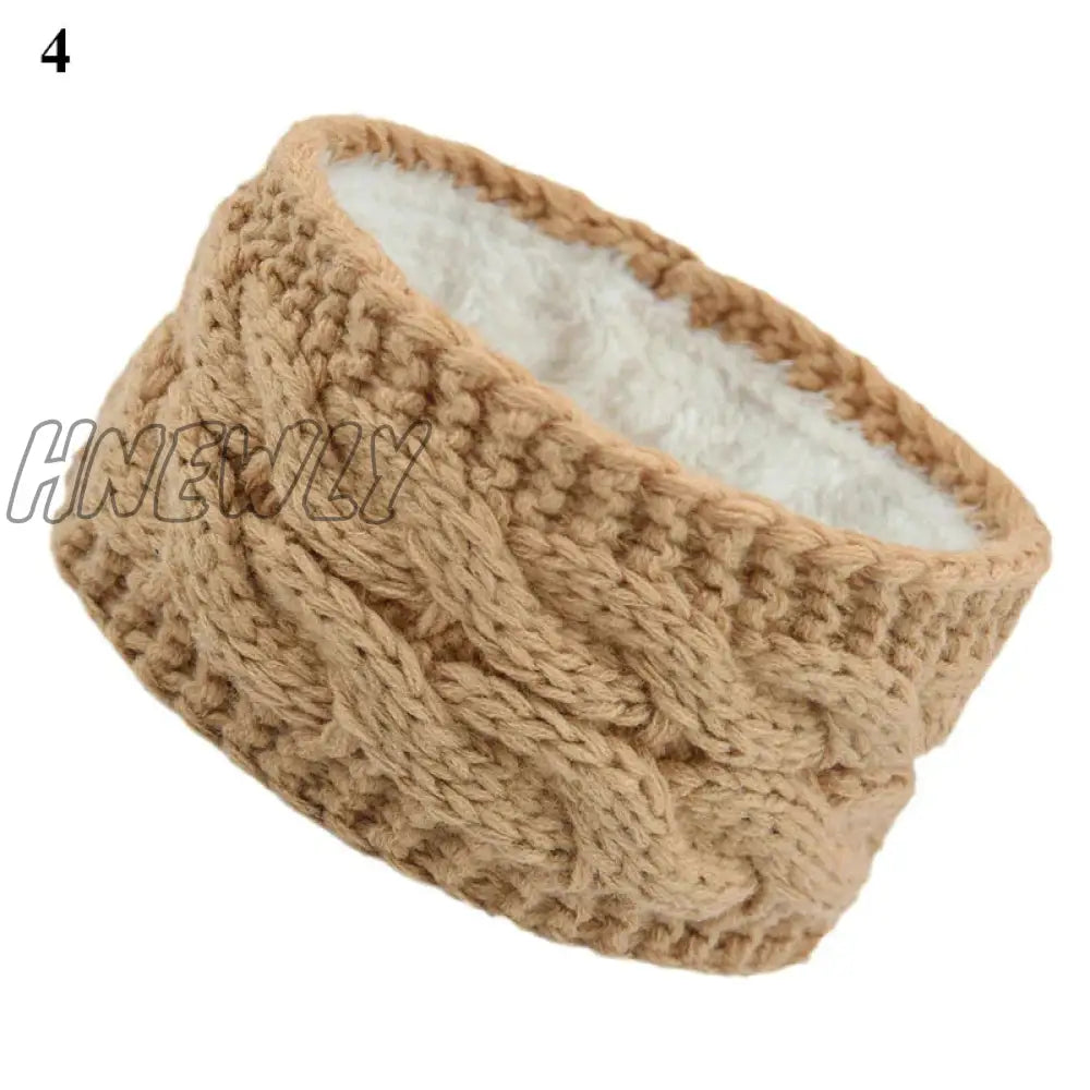 Hnewly Wide Knitting Woolen Headband Winter Warm Ear Women Thicken Turban Hair Accessories Girl