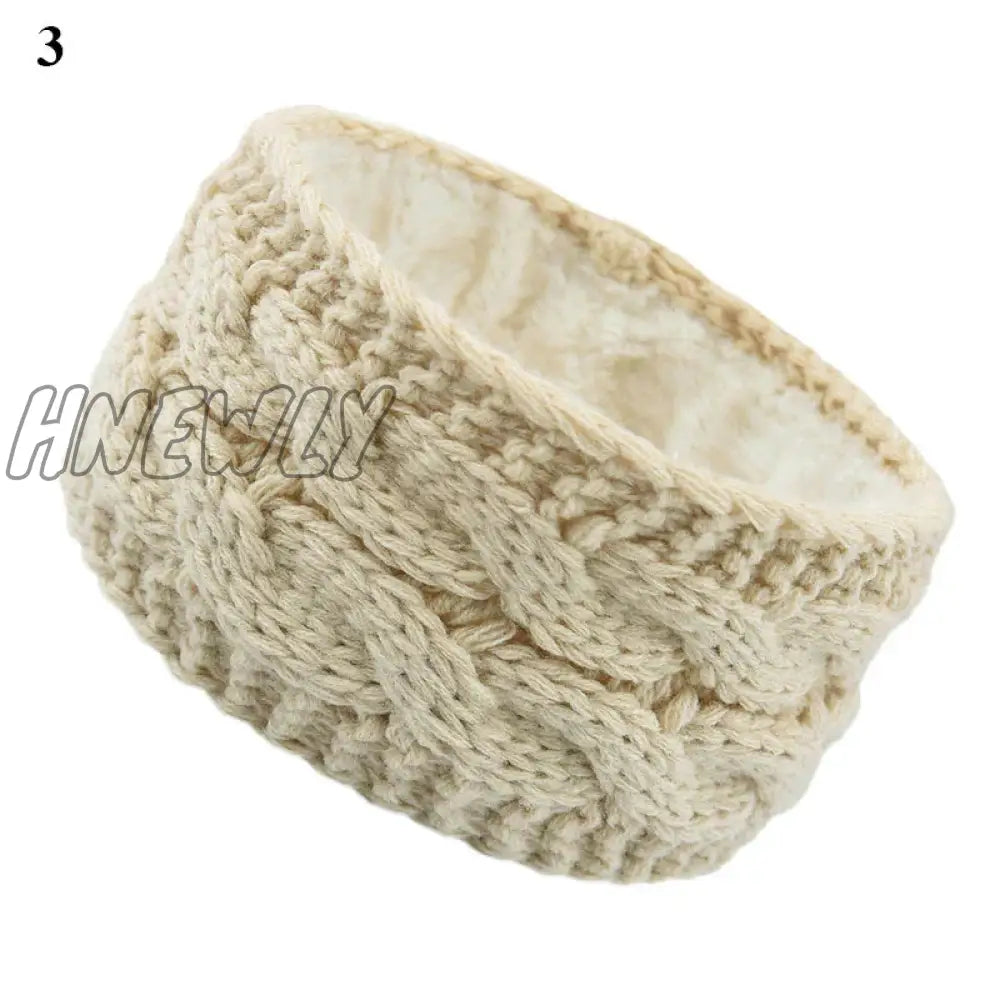 Hnewly Wide Knitting Woolen Headband Winter Warm Ear Women Thicken Turban Hair Accessories Girl