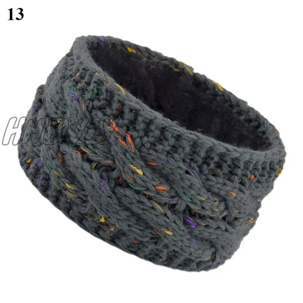 Hnewly Wide Knitting Woolen Headband Winter Warm Ear Women Thicken Turban Hair Accessories Girl