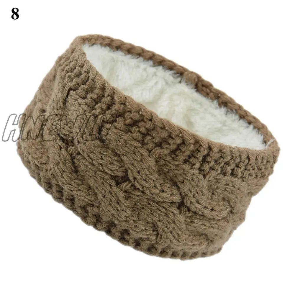 Hnewly Wide Knitting Woolen Headband Winter Warm Ear Women Thicken Turban Hair Accessories Girl