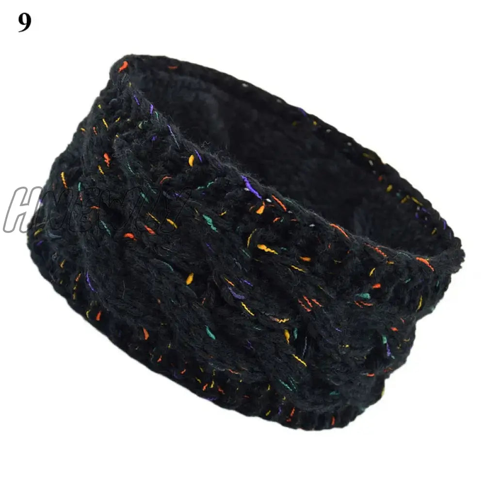 Hnewly Wide Knitting Woolen Headband Winter Warm Ear Women Thicken Turban Hair Accessories Girl