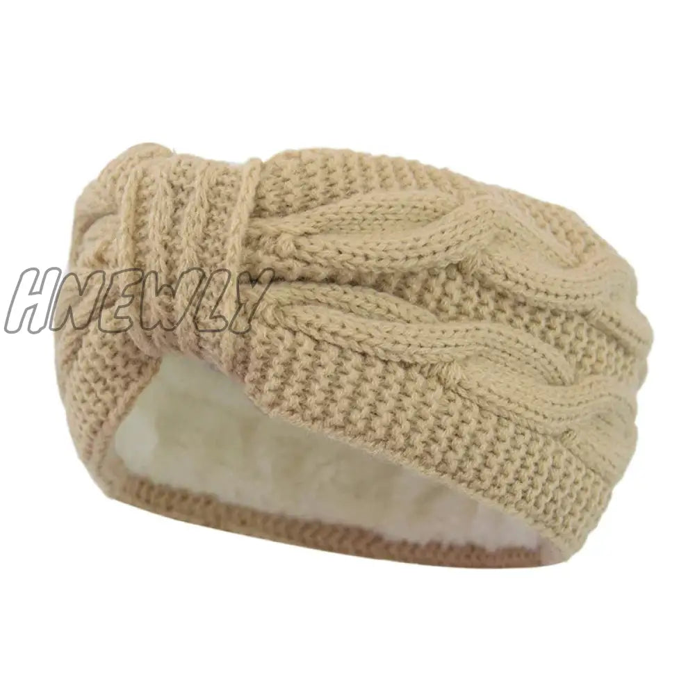 Hnewly Wide Knitting Woolen Headband Winter Warm Ear Women Thicken Turban Hair Accessories Girl