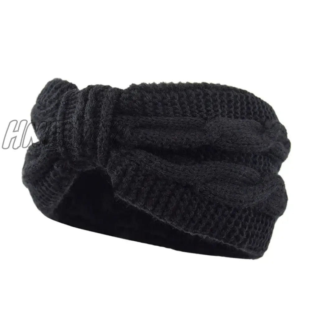 Hnewly Wide Knitting Woolen Headband Winter Warm Ear Women Thicken Turban Hair Accessories Girl