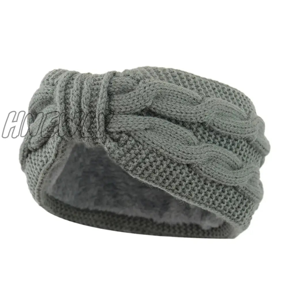 Hnewly Wide Knitting Woolen Headband Winter Warm Ear Women Thicken Turban Hair Accessories Girl