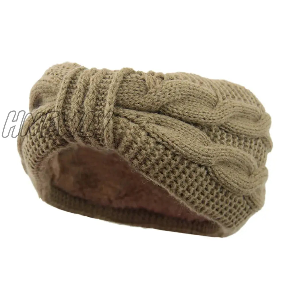 Hnewly Wide Knitting Woolen Headband Winter Warm Ear Women Thicken Turban Hair Accessories Girl