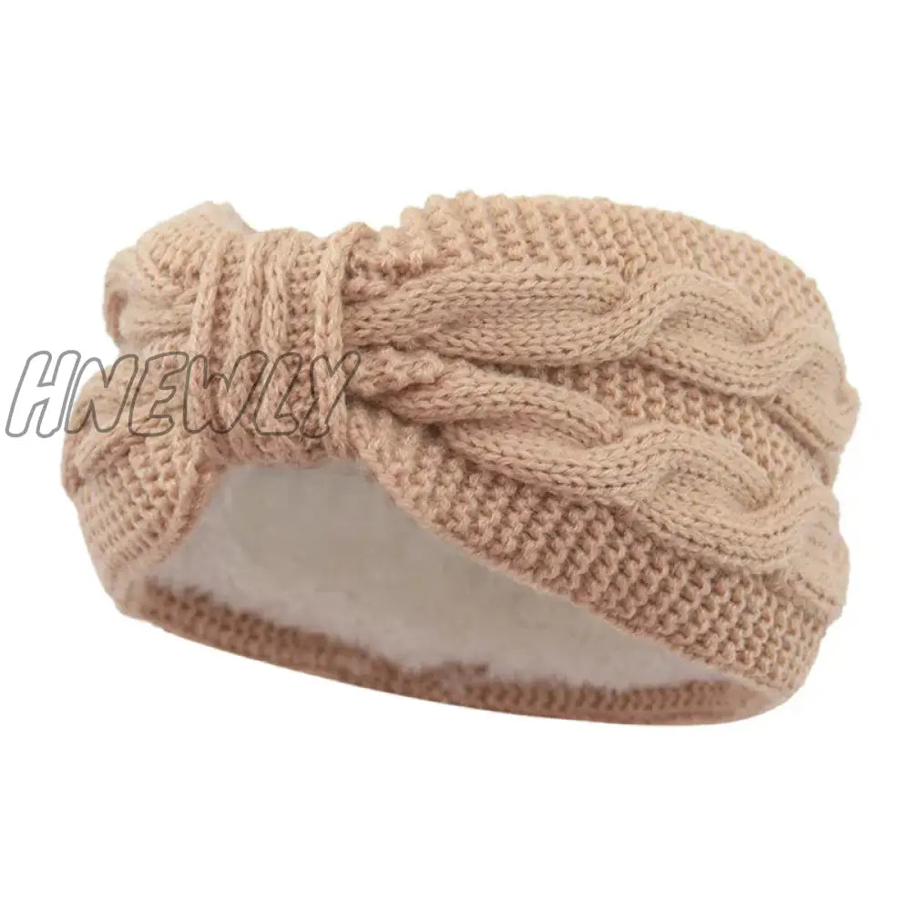 Hnewly Wide Knitting Woolen Headband Winter Warm Ear Women Thicken Turban Hair Accessories Girl