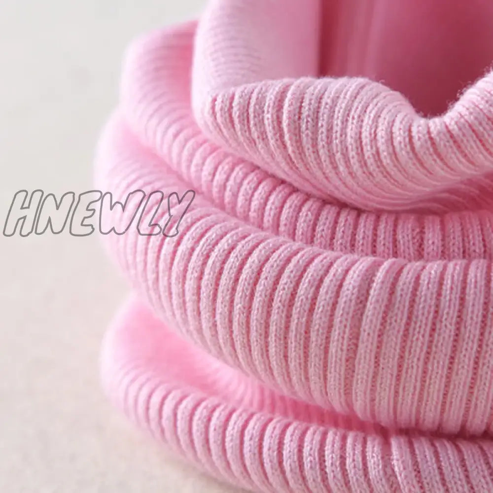 Hnewly Winter Warm Cashmere Scarves Unisex Elastic Wool Knit Ring Neck Scarf Snood Female Thicken