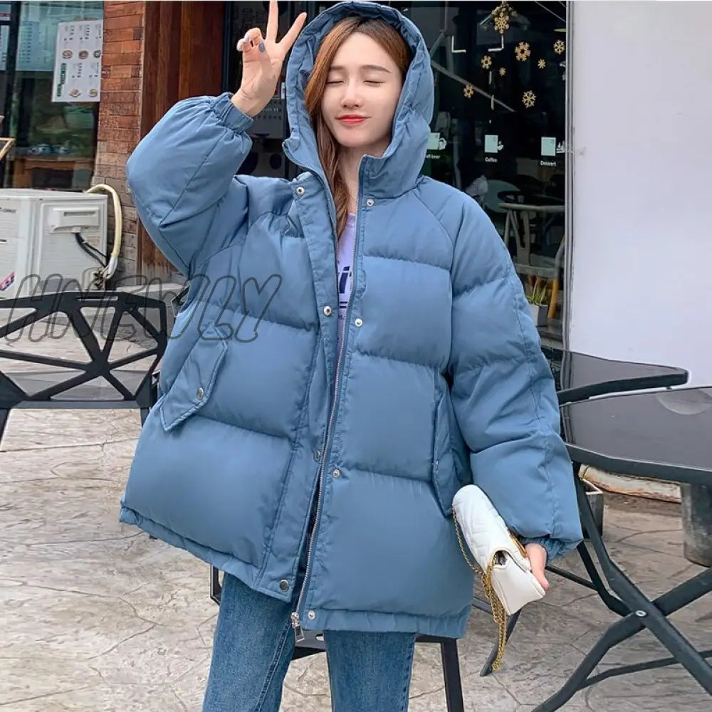 Hnewly Women Coat For Winter Sungtin Quilted Parkas Fashion Puffer Hooded Thick Warm Women’s