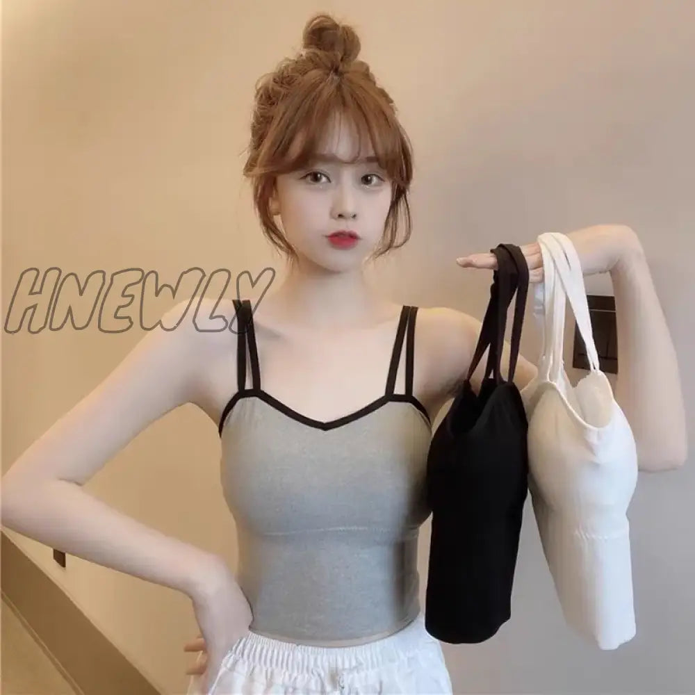 Hnewly Women Cotton Underwear Tube Tops Sexy Solid Color Top Fashion Sports Comfort Tank Up New