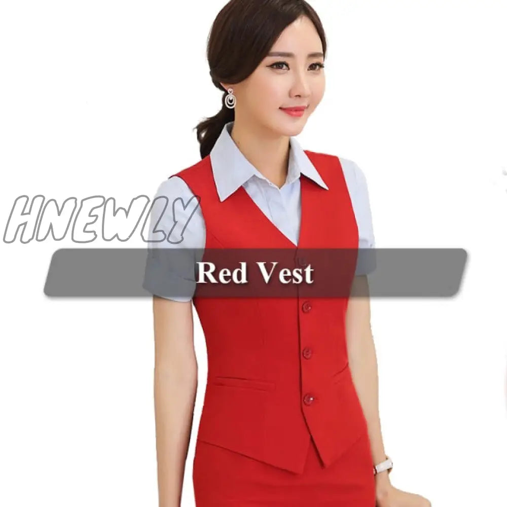 Hnewly Women Elegant Ol Waistcoat Vest Gilet V - Neck Business Career Ladies Tops Office Formal