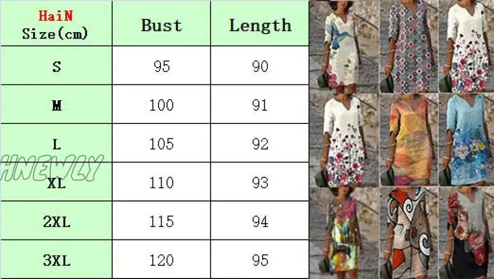 Hnewly Women Loose Spring Vintage Ruffles Befree Dress Large Big Printed Summer Boho Casual Party