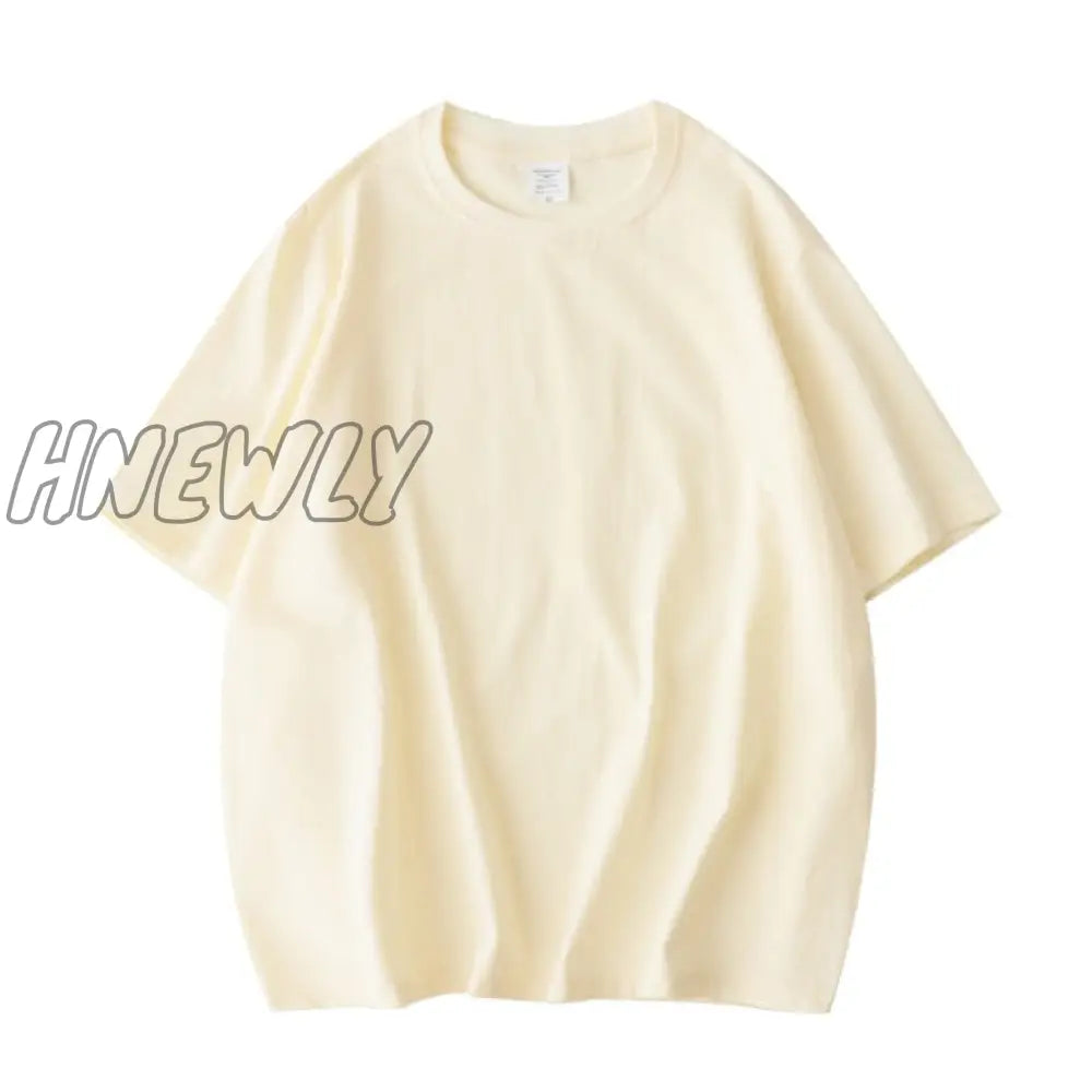 Hnewly Women New Khaki Solid T Shirts Female 100% Cotton Tees Lady Short Sleeve T - Shirt Tops For