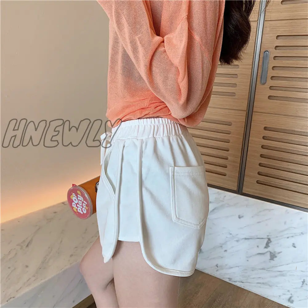 Hnewly Women Summer New Sports Shorts Loose Thin High Waist Casual Wide Leg Pants A-Line Hot Solid