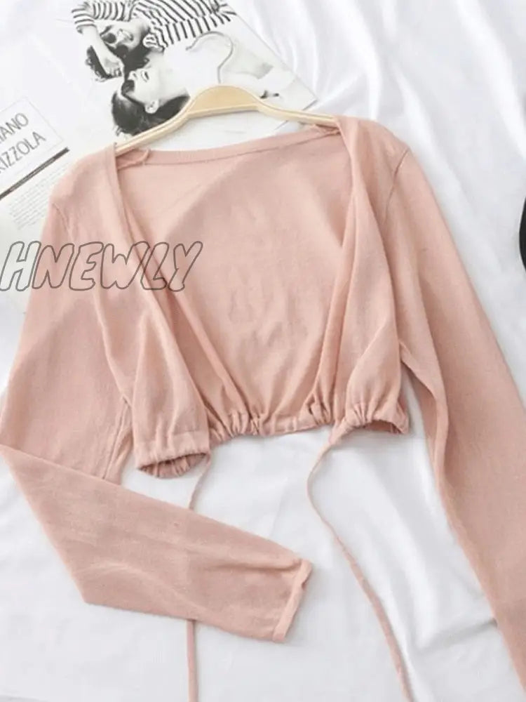 Hnewly Women Summer Sun Protection Coat Lace Bow Ruffle Cardigan Shirt Female Blouse Tops For Woman