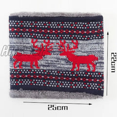 Hnewly Women Winter Soft Breathable Wrap Ring Thick Warm Knitting Scarf Neckerchief