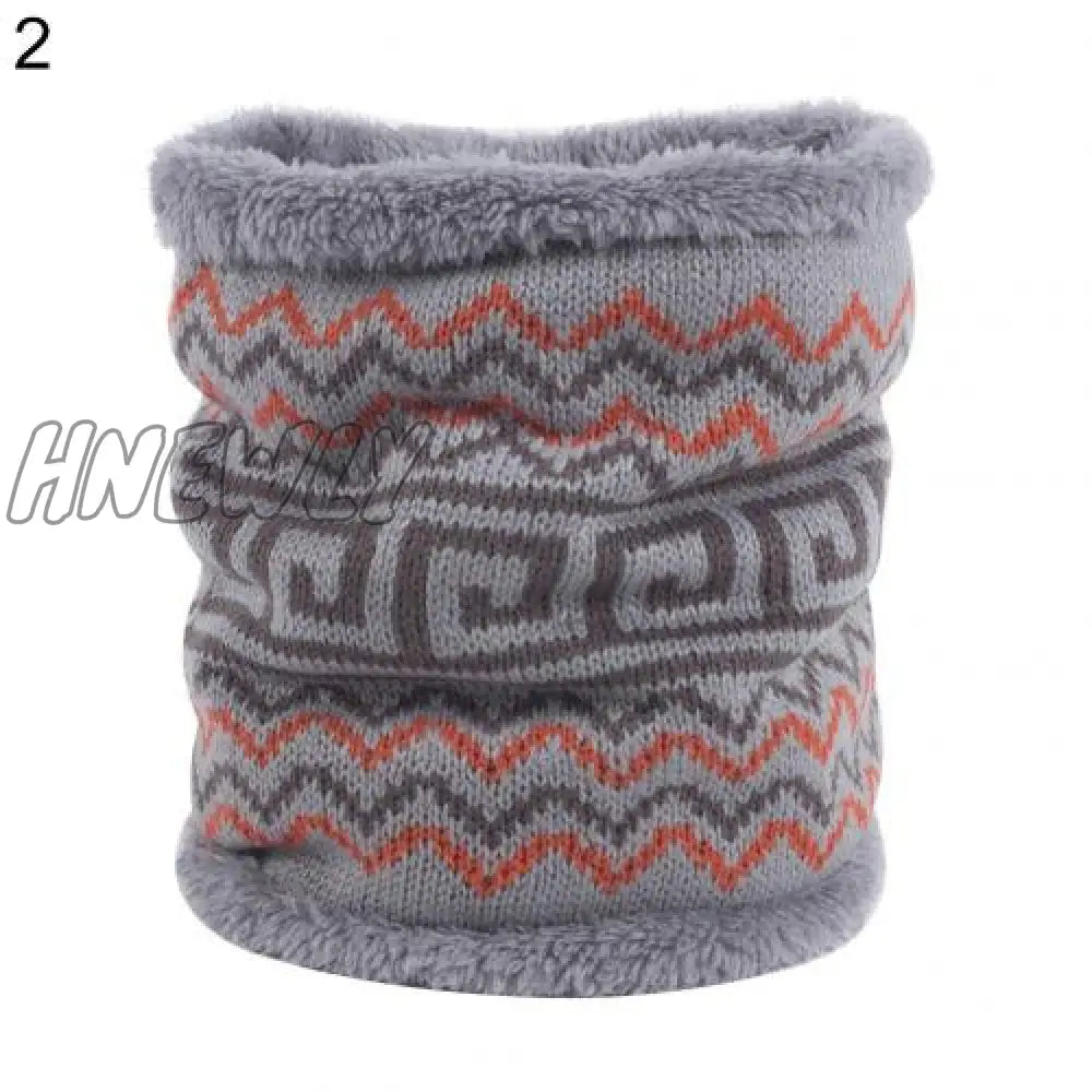 Hnewly Women Winter Soft Breathable Wrap Ring Thick Warm Knitting Scarf Neckerchief 2