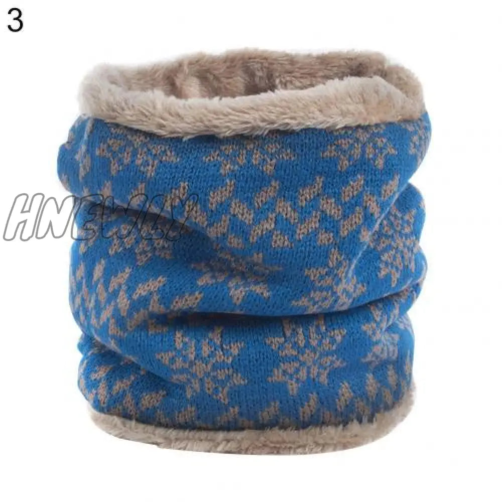 Hnewly Women Winter Soft Breathable Wrap Ring Thick Warm Knitting Scarf Neckerchief 3