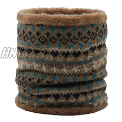 Hnewly Women Winter Soft Breathable Wrap Ring Thick Warm Knitting Scarf Neckerchief