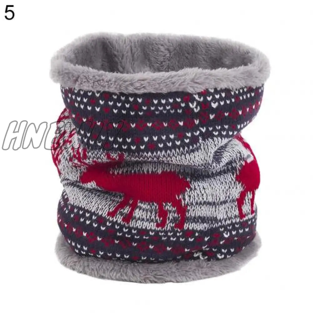 Hnewly Women Winter Soft Breathable Wrap Ring Thick Warm Knitting Scarf Neckerchief 5