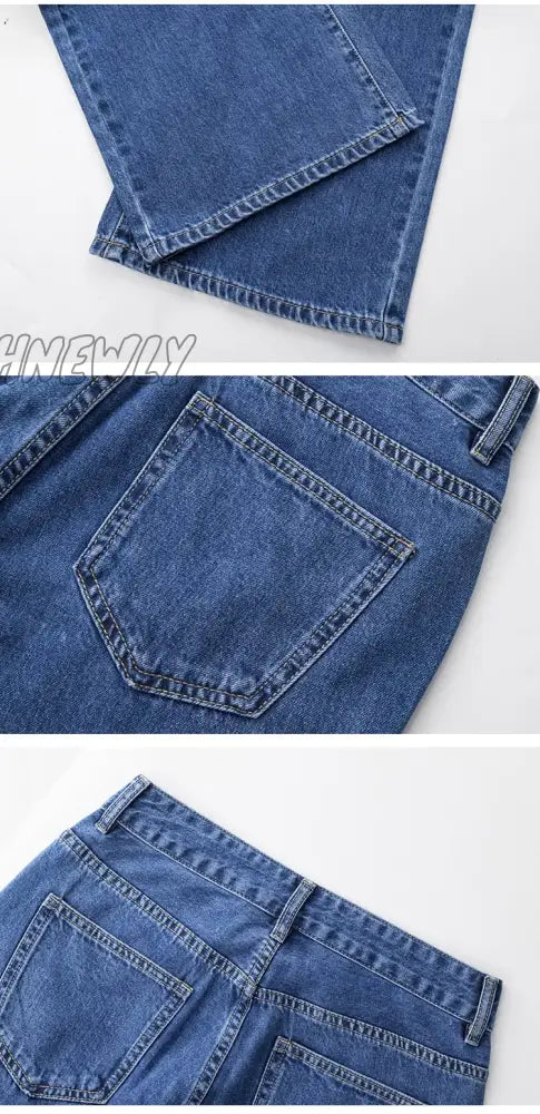 Hnewly Women’s Pants Baggy Jeans Women Fashion Denim Trousers Straight Leg Y2K High Waist Loose