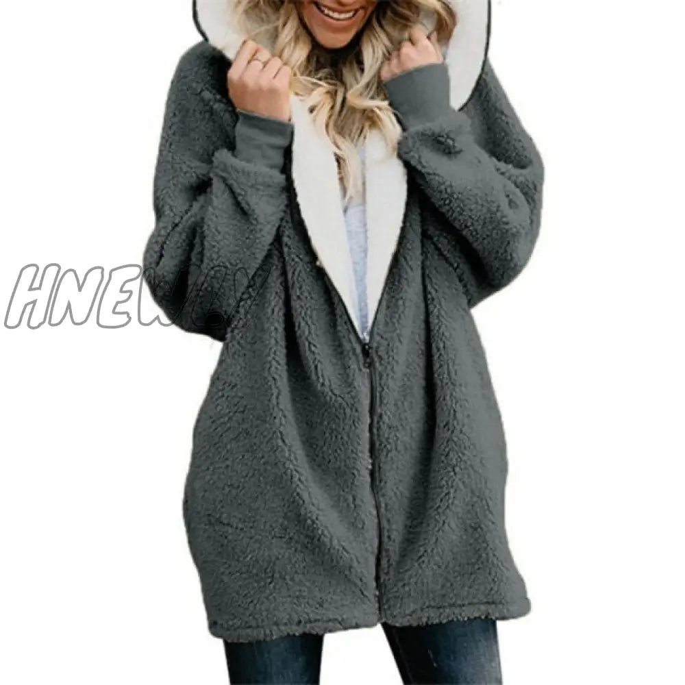 Lamb Velvet Hooded Women Long Winter Jacket Autumn And New Plus Size 5Xl Warm Outwear Coat Female