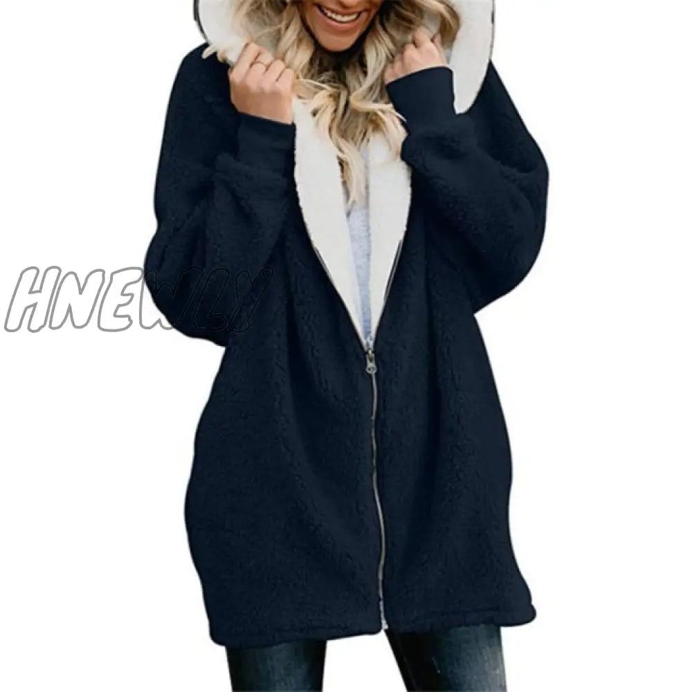 Lamb Velvet Hooded Women Long Winter Jacket Autumn And New Plus Size 5Xl Warm Outwear Coat Female